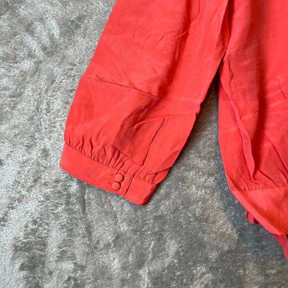 Madewell‎ Silk Wrap Top Size XS Pink - Picture 6 of 7